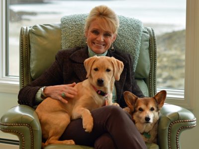 Leslie, Shiloh & Bit Sitting in a Chair